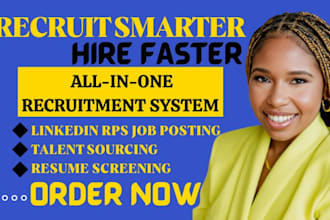 post jobs, source candidates, and screen resumes fast for urgent hiring