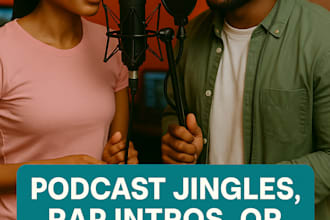 create podcast jingles, rap intros or dj drops with male and female voices