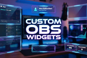 design obs widgets fast for twitch, youtube, and streaming