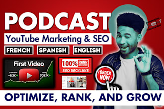 do podcast youtube video promotion, SEO in USA channel manager podcast marketing