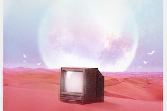 make a digital minimalist cd, podcast ilustration cover