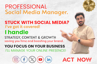 be your social media marketing manager and business planner