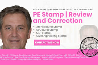 commercial building pe stamp structural drawing review engineering permit plans