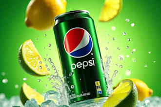 create high end product visual design and beverage ad mockup