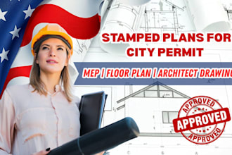 draw architectural carport foundation plan framing plan for city permit stamp