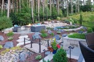 backyard landscape design, front yard, pool,patio deck as a landscape architect