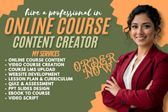 do online course creation, market research, swot analysis,lms course creation