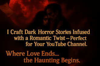 write dark emotional love and heartbreak horror stories for youtube channel
