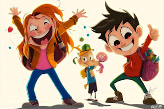 do custom cartoon illustration or character