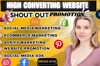 shoutout promotion share website link to 110m usauk twiter ig fb tiktok audience