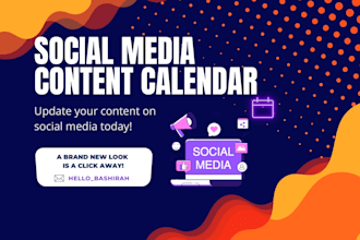 create a social media content calendar for you