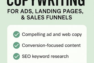 craft high converting ad landing page and sales funnel copy