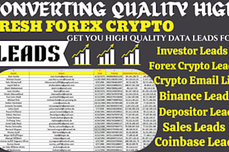 offer HQ converting fresh forex crypto leads coinbase leads, crypto email lists