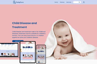 design squarespace health website , kids toys and school website