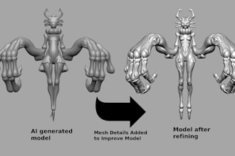clean up and retopologize ai generated 3d models
