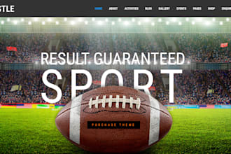 create basketball website, football website, sport soccer, academy sport website