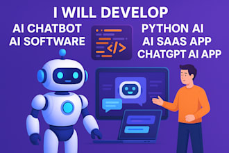 develop ai chatbot, ai software, python ai, ai web, ai saas app, chatgpt ai app