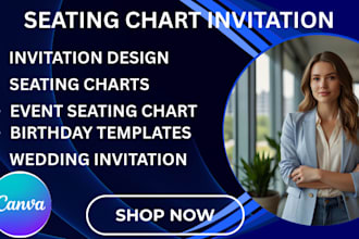 create editable invitations and seating charts for wedding, and any occasion