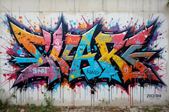 create custom graffiti art designs murals and wall arts