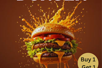 design professional food posters for restaurants and cafes
