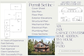 design adu, jadu, garage conversion, and home addition permit plans for approval