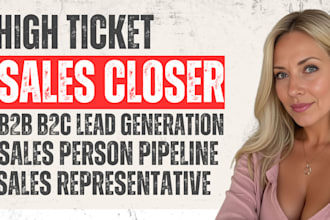 be your high ticket sales closer b2b sales lead pipeline sales representative