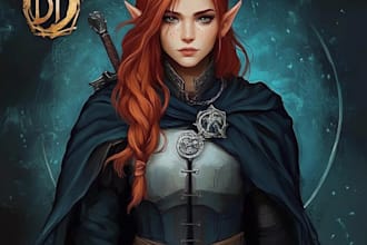 create dnd art, fantasy character for dnd party