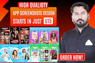 design app screenshots for app store and play store