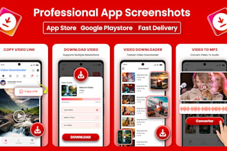 design app UI and screenshots for app store and play store to boost downloads