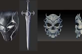 design 3d mask 3d helmet cosplay armor custom 3d cosplay weapon