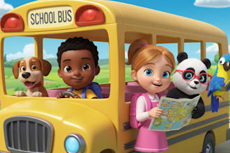 do children book illustration, kids storybook, animal and pet book illustration