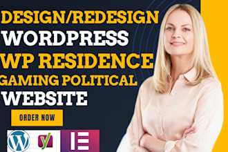 design wordpress wp residence wp bakery theme real estate sports gaming website