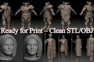 create a 3d printable model ready for resin or fdm printing