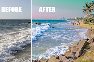 professional image color grading and retouching service