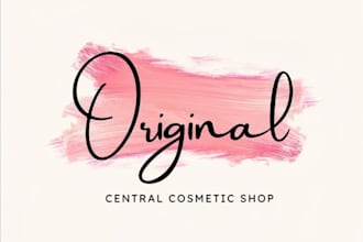 do minimalist logo for shop