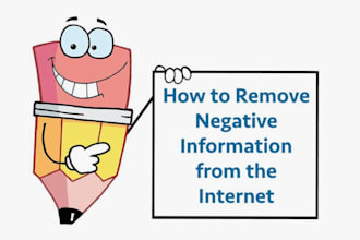 delete negative links, bad news and fake information from the internet