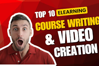 create elearning video course with quizzes, slides and course content and upload