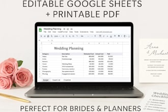 do wedding planner spreadsheet wedding budget tracker template etsy