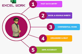 excel data entry, copy paste and google sheets expert