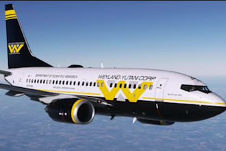 design msfs 2020 and 2024 virtual airline livery for microsoft flight simulator