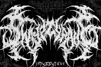 draw any metal band logo