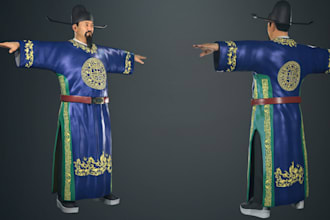 digital 3d hyper realistic model,stylized character,game character,rig3d,blender