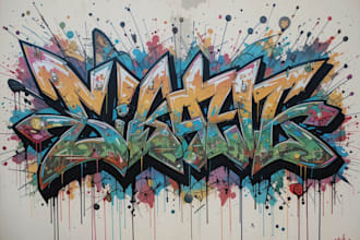 do graffiti art design for your logo name, or word