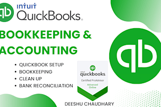 do quickbooks bookkeeping, bank reconciliation and cleanup