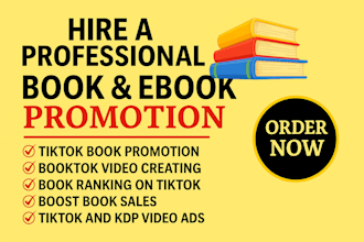 do viral book or ebook promotion tiktok booktok video amazon kdp ebook marketing