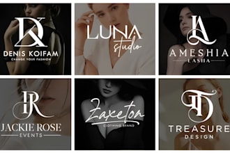 do luxury fashion clothing brand business monogram logo design