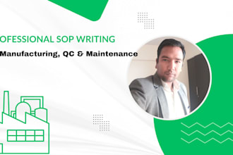 create professional sops for manufacturing, quality and maintenance