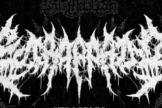 draw black, slam, or death metal logo for your band
