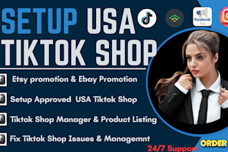 create USA tiktok shop setup USA tiktok shop tiktok shop manager for non USA