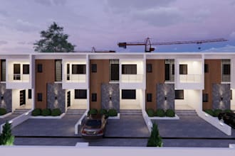 renovate 3d terrace apartment,facade,3d balcony patio,3d motel rendering,rooftop